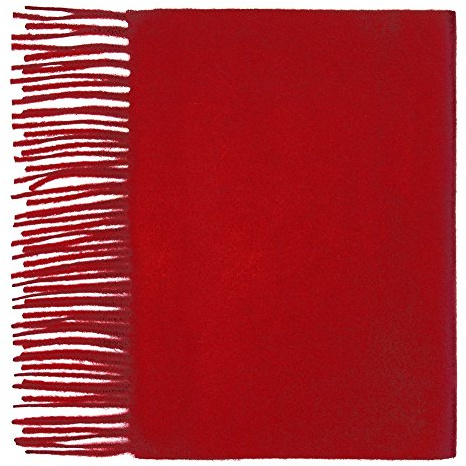 Lona Scott 100% Cashmere Scarf, Plain Scarf, Red