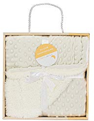 Interbaby 00891-05 - Manta Burbujas con Borreguillo para Bebés en Color Beige, unisex