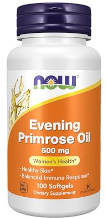 NOW Foods Supplements, Evening Primrose Oil 500 mg with Naturally Occurring GLA (Gamma-Linolenic Acid), 100 Softgels