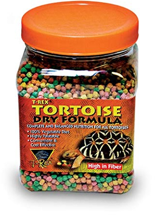 T-Rex Tortoise Food Dry Formula – Dry Diet for Tortoises with Added Vitamins & Minerals, Easy-to-Moisten Reptile Food, 12 oz
