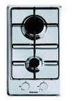 GLEM GT32IX P.COTT. 30CM 2F/GAS G.SMALTATE INOX SERIE DOMINO