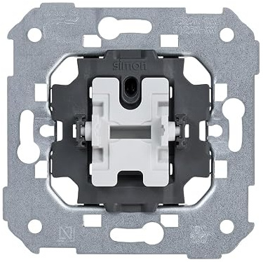 SIMON - Mecanismo Conmutador Cruzamiento, Serie 75, Compatible con Tapas de las Series Simon 75, 31, 82 y 88, Apto para Interiores (IP20), Fácil de Instalar, 10AX 250V
