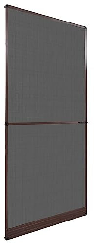 vidaXL Moustiquaire à Charnières Marron pour Porte 100x215 cm Protection