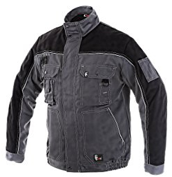 CXS Otakar Herren Arbeitsjacke - Wasserabweisend und Winddicht mit Reflektierenden Nähten Outdoor Schutzjacke Arbeitsbundjacke Bundjacke Cargojacke, Grau/Schwarz, 54