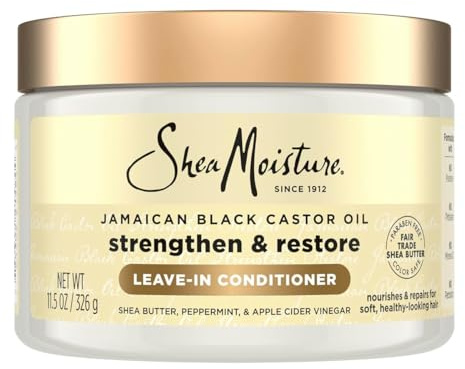 Shea Moisture Jamaïque Après-shampoing noir sans rinçage en pot de 313 ml
