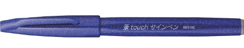 Pentel SES15C-C Fiberpenna med flexibel penselliknande spets, blå