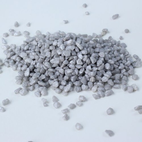 Granulato decorativo, sabbia decorativa, in colori naturali, dimensione granulare, 1 kg in sacchetto (grigio freddo)