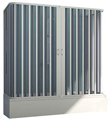 Forte Br230001 Box Vasca Free 3 Lati Riducibile-Ap. Centrale (70 x 150-170 x 70 cm) H 150 cm, Bianco