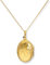 jewellerybox Gold getauchtes Sterlingsilber Graviertes Medaillon Oval an 45,7 cm (18 Inches) Kette
