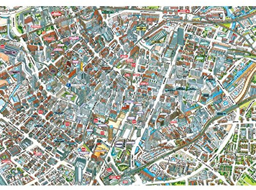 The Happy Puzzle Company – Jigraphy Cityscapes Puzzle | 1000 Pieces | Collectable UK City Puzzle Series (Manchester)