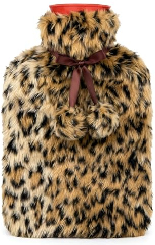 Varmvattenflaska med fleecefodral Animal Print Cover