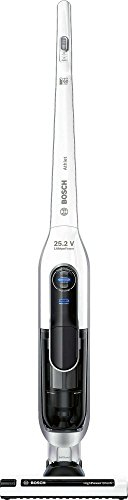 Bosch BCH6ATH25 - Aspirador escoba, 18 V, sin bolsa, autonomía hasta 60 minutos, depósito 0,9 l, color blanco y negro - [Importado de Alemania]