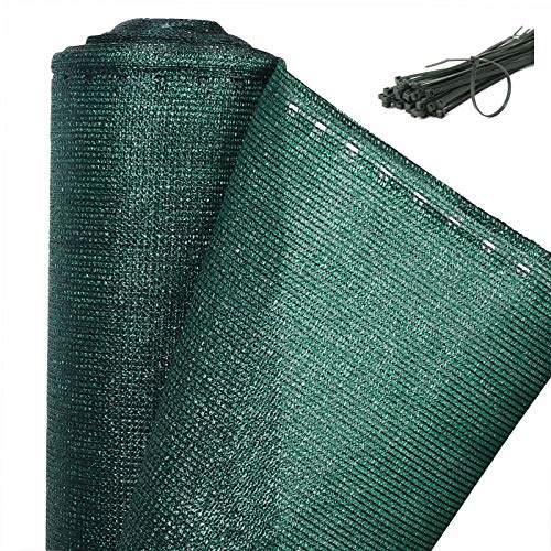 WOLTU staketpanel 1,8 x 6 m, 150 g/m² HDPE tennisskydd skuggnät insynsskydd vindskydd dammskydd solskydd tyg nät med buntband grön