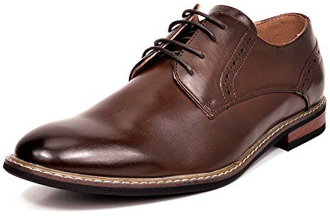 Bruno Marc Men's Classic Oxfords Formal Dress Shoes Brogues Derbys for Business, Wedding and Party,Size 8,Dark/Brown,PRINCE-16