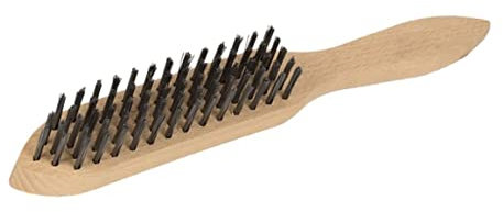 Kippen 1109 - Spazzola per Metalli con Manico in Legno Curvo