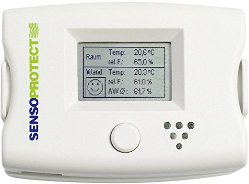 SensoProtect Hygrometer digitales Mini Thermo-Hygrometer Frühwarngerät zur Schimmelprävention Thermometer Hygrometer innen Temperatur und Luftfeuchtigkeitmessgerät Smiley-Indikator