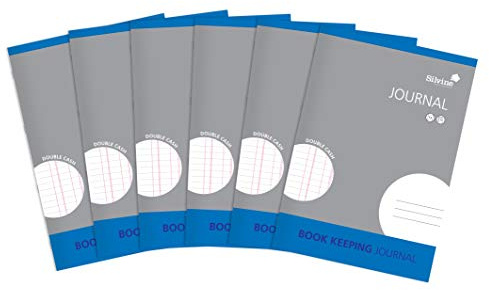 Silvine A4 Book Keeping Journal, 32 Pages Printed 'Double Cash' - Ref SJA4J-P [Pack of 6]