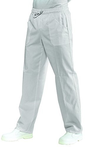 Isacco 044000 Pantalone con Elastico, Taglia XL, Bianco
