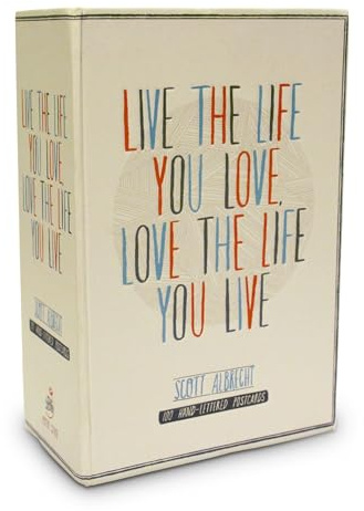 Live the Life You Love Postcard Box: 100 Hand-Lettered Postcards