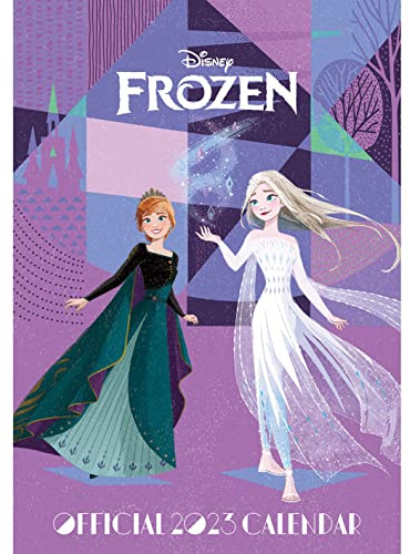 Calendrier 2023 Disney La Reine des Neiges – Calendrier mensuel affiche 30 cm x 42 cm – Produit officiel