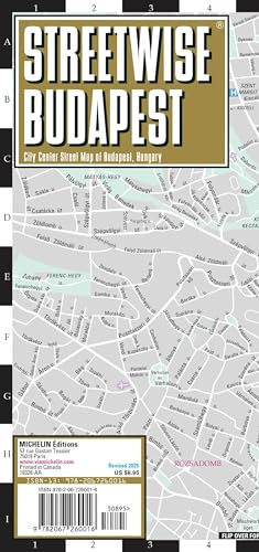 Streetwise Budapest Map - Laminated City Center Street Map of Budapest, Hungary: City Plan (Michelin Maps)