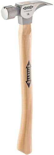 Stiletto ti16sc 16 oz Ti cara lisa con mango curvado de nogal, 18 