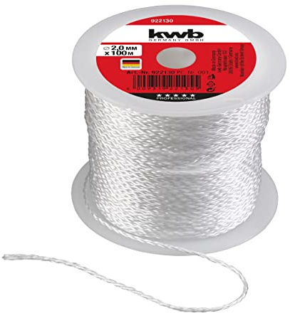 Kwb 9221-30 - Albañil Guita 100 m, 2.0 mm, Blanco,