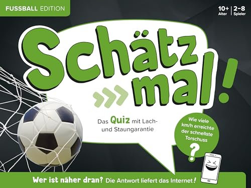 Schätz mal! Fußball Edition: Das Quiz mit Lach- und Staungarantie I Ab 10 Jahre I 2-8 Spieler I Spiele-Block, White