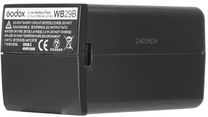 Godox WB29B Battery Replacement, 3000mAh Lithium Battery Pack for AD200 / AD200Pro (WB29A WB29B are Update Version of Godox WB29)