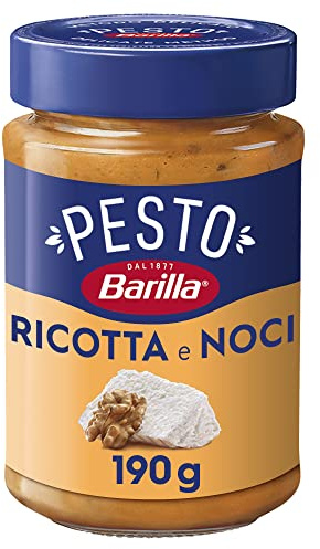 Barilla Pesto Ricotta e Noci, Pesto alla Siciliana, Senza Glutine, Sugo Pronto per Pasta, 190 g