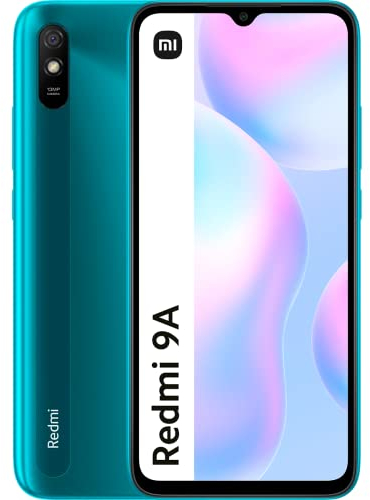 Xiaomi 36546 Redmi 9A Smartphone Pantalla de 6.53 HD+, MediaTek Helio G25, Cámara Trasera de 13 MP con IA, Batería de 5000 mAh, Color Aurora Green, 2 + 32 GB