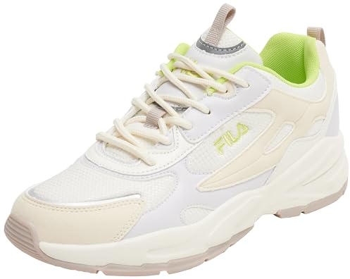 FILA Damen Novarra Wmn Sneaker, Marshmallow-Acid Lime, 39 EU