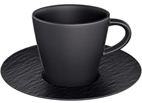 Villeroy & Boch Espresso cup and saucer Manufacture Rock - Black - 60 ml