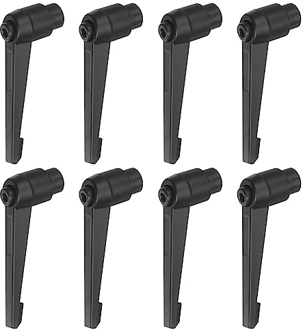 QUARKZMAN 8uds Ajustable Sujeción Palanca Manijas M10 Hembra Rosca Perillas Giratorio Tornillo Bloqueo Rápida Liberación Trinquete Pulsador Botón Mango, Negro