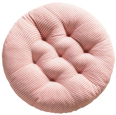 DOTBUY-SHOP Chair Cushions, Non Slip Garden Chair Cushions Round Seat Pads Comfortable Chair Pads for Children, Adult Seat Cushions for Dining Chairs (50x50cm,pink stripes)