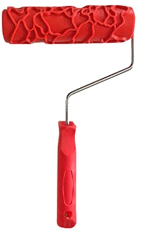 Herramienta de pintura de textura en relieve, rodillo de pintura decorativo duradero de 7 pulgadas para el hogar, pintura de pared, lodo de diatomea, práctico rodillo de pintura decorativo de 7