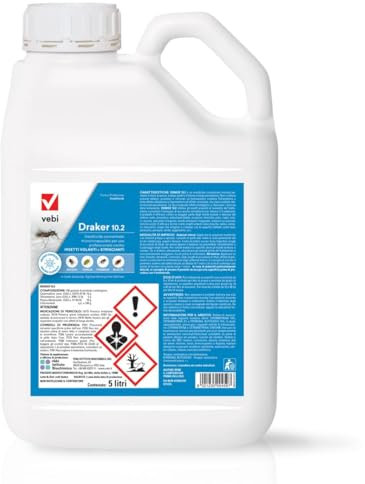 Insetticida Concentrato Contro Insetti Striscianti e Volanti, Azione Tecnologica Microincapsulazione, 100% Made in Italy - (2 TANICHE DA 5 litri)