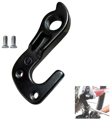 Mech 10148 Crochet de dérailleur arrière de vélo en métal, Compatible avec Cube pour Aim SL # 10148, Noir, Installation Facile avec Vis Incluses