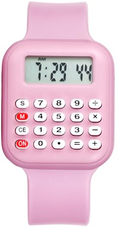 JewelryWe Digital armbandsur för män och kvinnor: Multifunktionell kalkylator klocka matematikberäkning datum tid funktion klocka för studenter kontor