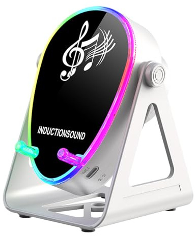 Altoparlante A Induzione Per Cellulare - Rotazione Di 180 Gradi Con Amplificatore Stereo E Luce,Con Caricatore Altoparlante Wireless - Per Calze Natalizie Uomini Donne Ragazzi Ragazze Natale Compleann