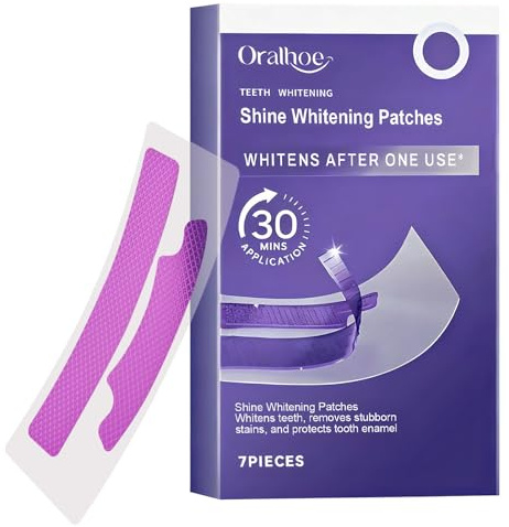 Tiras Blanqueadoras Dientes, 7PCS tiras blanqueadoras moradas, Tiras profesionales de blanqueamiento de dientes, Whitening Strips, Elimina Manchas Profundas, Para una sonrisa más luminosa