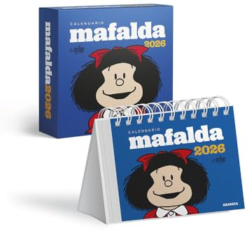 Mafalda 2026, Calendario Escritorio Azul CON CAJA (AGENDAS Y CALENDARIOS)
