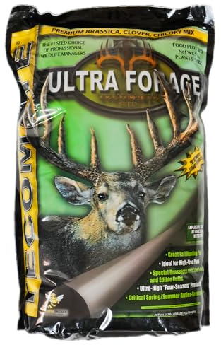 Tecomate Ultra Forage (9 LBS) - A Blend of Annual Clover, Chicory and Brassica Seeds that is a Three Season Deer Food Plot Seed for High Pressure Areas
