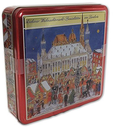 Lambertz verschiedene Lebkuchen in Nostalgie Weihnachtsmarkt Metalldose (500g Dose)
