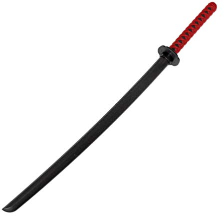 DEPICE Katana Hartkunststoff schwarz/rot mit farbigem Griff