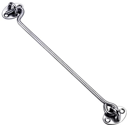 GBESTE Crochet tempête en acier inoxydable Crochets de fenêtre Crochets de porte Crochets de porte Verrou de fenêtre Abri de porte Garage avec œillets Plaques 75/95/150/200 mm (24 cm)