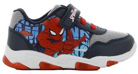 Leomil Spiderman Blinkschuhe Jungen Spiderman Schuhe Kinder 26, Ideal for Schule und Freizeit, Blau