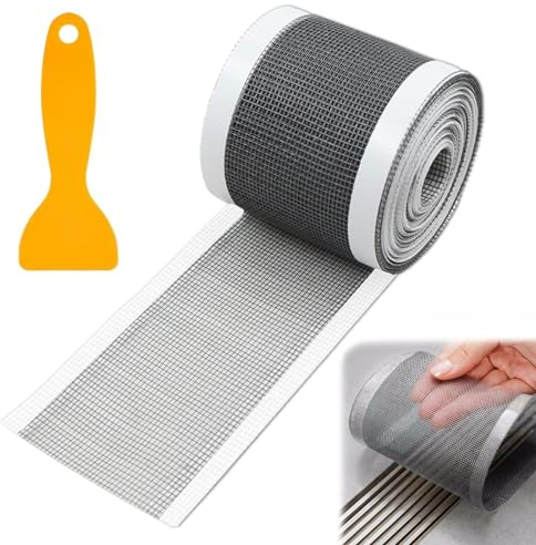 Rierousy Abfluss Haarfänger Einweg 70mm x 10m mit Faltschere, Duschabfluss Mesh Aufkleber, Haarsieb Dusche Filter Spülsieb Aufkleber, Abflusssieb Dusche, für Duschen Badewannen, Küchen