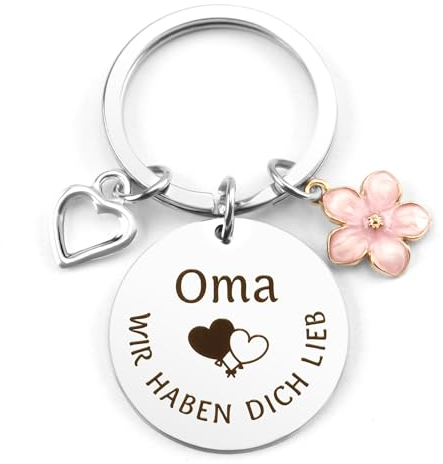 QONCV Oma Geschenk,Schlüsselanhänger Oma,Beste Oma Geschenke,Weihnachten Muttertag geschenk Geburtstagsgeschenk für Oma,Geschenkideen für Oma,Geschenk für Oma von Enkel Enkelin,Oma und Opa Geschenke