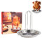 Support de Poulet Pliable,Acier Inoxydable Support à Poulet,Vertical Rôtissoire à Poulet,Support à Poulet Barbecue Amovible,pour rôtir et Griller du Poulet Poisson,pour Les Camping extérieur Barbecue